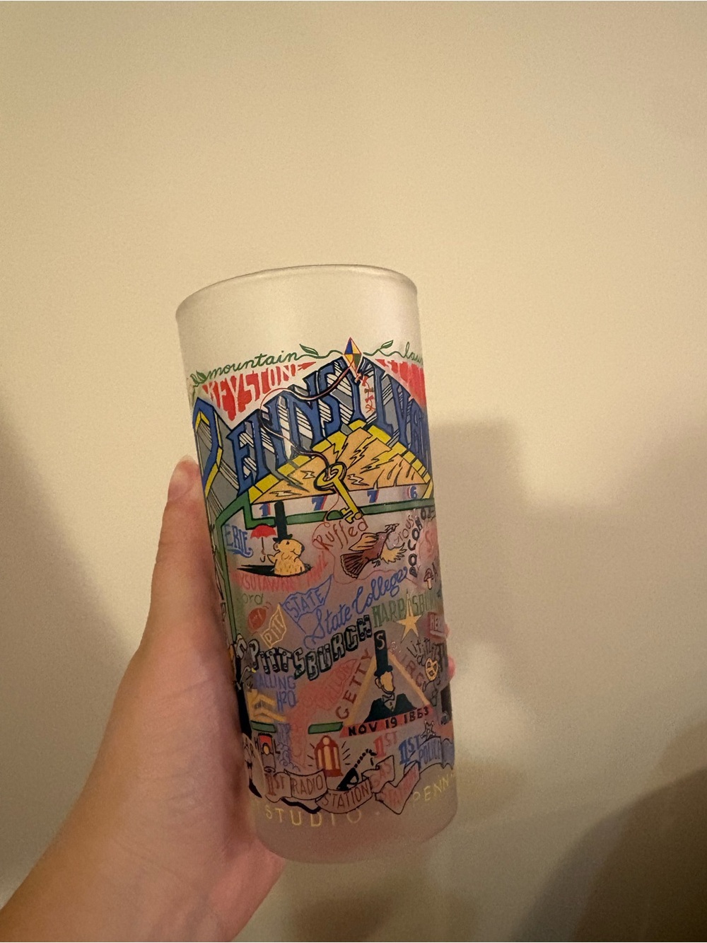 Catstudio Pennsylvania State Glass Cup